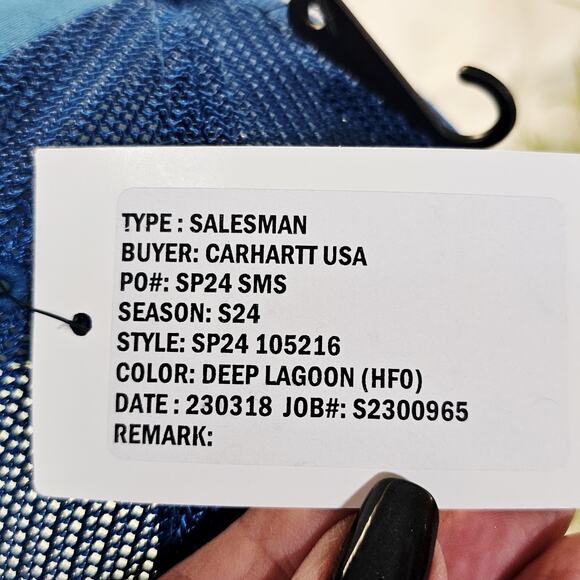 Carhartt Rugged Flex Twill Mesh-Back Logo Patch Hat Cap Deep Lagoon Blue--New - Picture 5 of 9